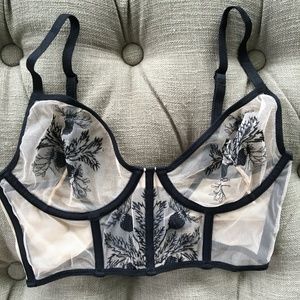 Verona Embroidered Longline Bra